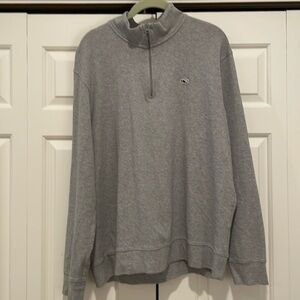 Vineyard Vines Gray 100% Cotton 1/4 zip. Size L